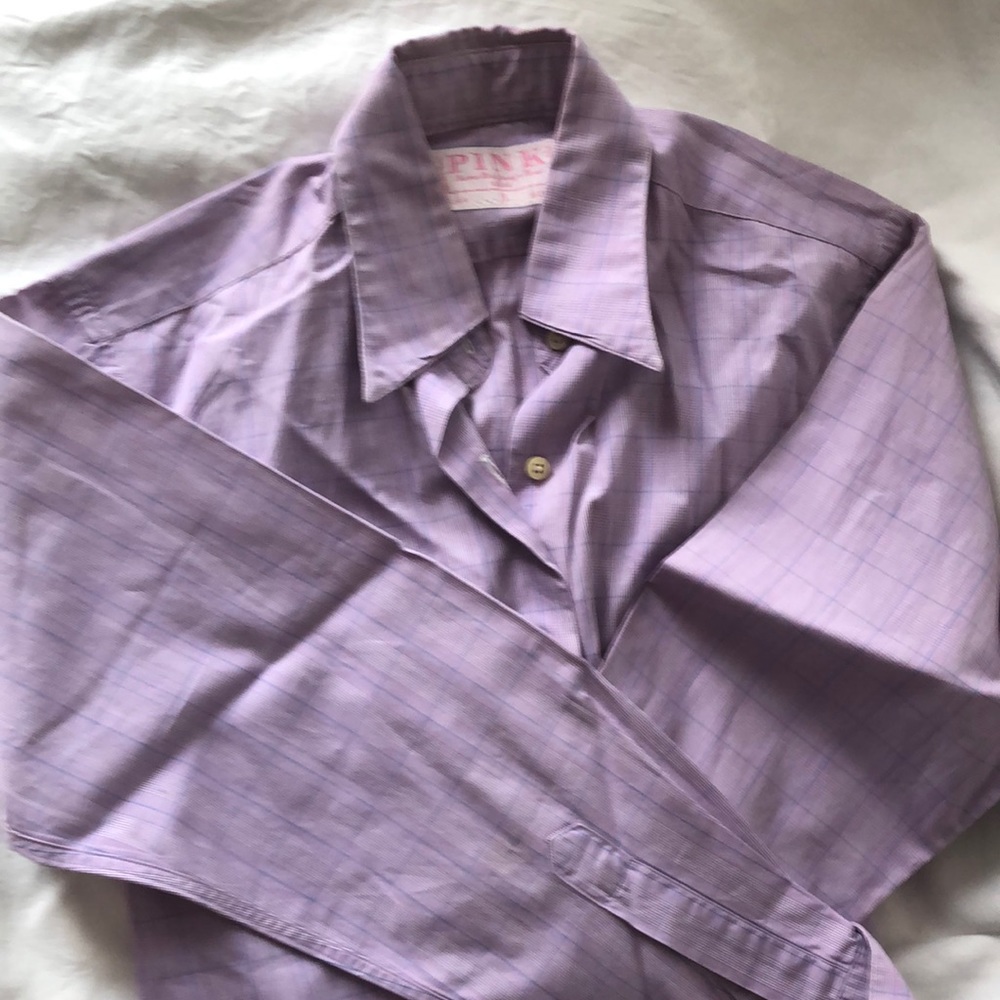 PINK Lavender & Blue Button Down